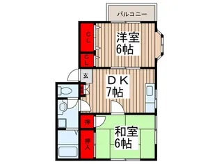 パ-クサイドB【1階】の間取り