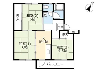 UR高津【4階】の間取り