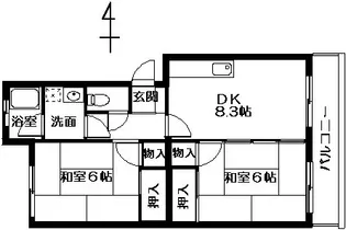 サニープラザ銀杏町【1階】の間取り