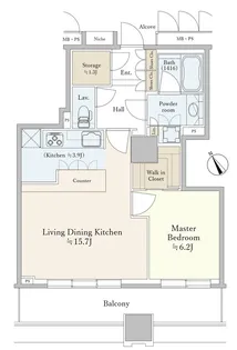 シティタワー大崎【15階】の間取り
