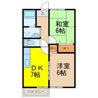 サンガーデンA【2階】の間取り