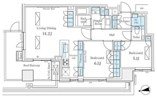 ザ・パークハウス西麻布レジデンス【5階】の間取り