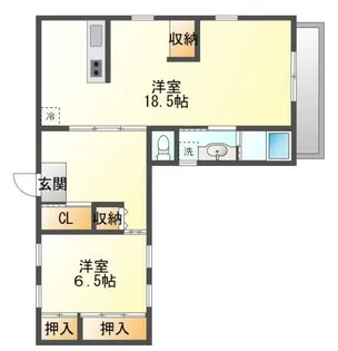 小林コーポ仲町【1階】の間取り