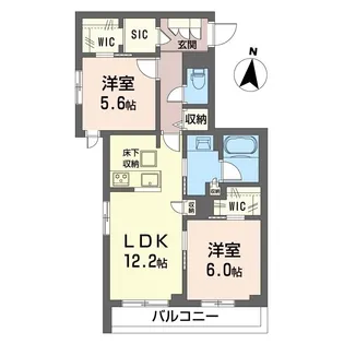 ル ヴァン フレ【1階】の間取り