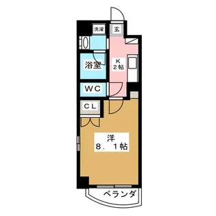 メイプルコート車道【5階】の間取り