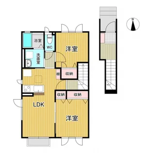 ローバーハイムB【2階】の間取り