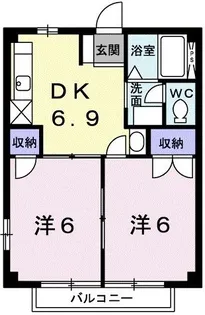 スウィートハイツ【1階】の間取り