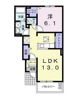 フロイデ KANAGEN坂井2【1階】の間取り