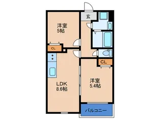 菅原1丁目ハイツ【3階】の間取り