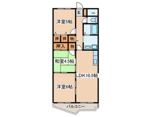 ビュ-ラ-西湘【2階】の間取り