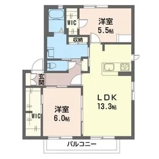 アンジェリークA【1階】の間取り