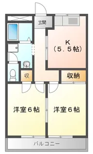 エバーランド伊藤【1階】の間取り