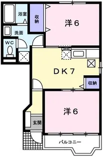 グレイスフルフィールドII【1階】の間取り