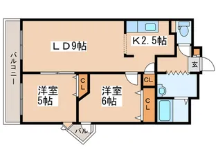サイレンス旭ヶ丘【1階】の間取り