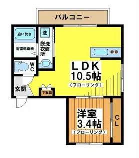 フレジェ代々木【3階】の間取り