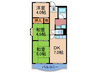 メゾンサンフォ-レ【3階】の間取り
