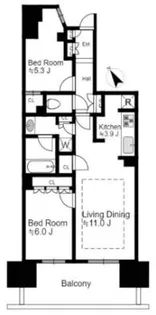 プラウドシティ池袋本町【8階】の間取り