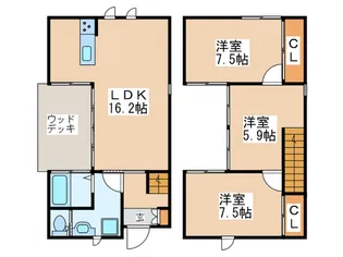 エクリュ二日市北の間取り