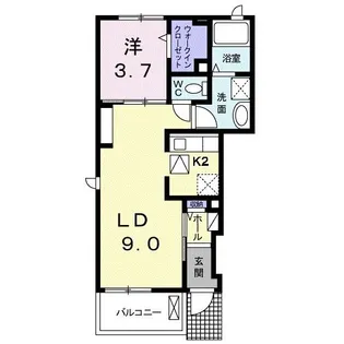 サンリット三ノ宮【1階】の間取り