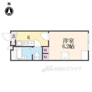 レオパレスサンコート学園前A【1階】の間取り