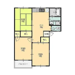 ネバーランド朝日【2階】の間取り