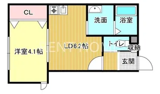 グランハイツ ウキジマ【3階】の間取り