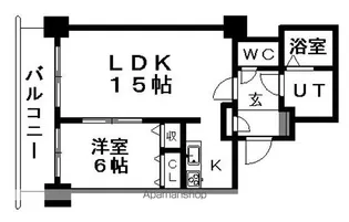 ティアラタワー中島倶楽部【19階】の間取り