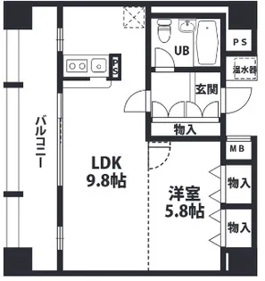 アヴァンセクール西天満【10階】の間取り