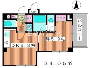 コスモ板橋本町シティフォルム【5階】の間取り