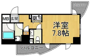 インターフェルティR2甲子園【8階】の間取り
