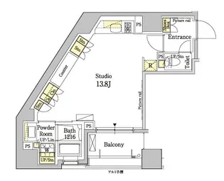 Park Axis 茅場町【9階】の間取り