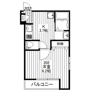 クオーレ三軒茶屋【2階】の間取り