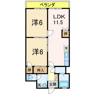 アーバンステージ七番館【2階】の間取り