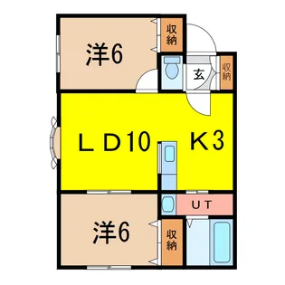 プラダ本町A【1階】の間取り