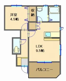 パルティールA【1階】の間取り