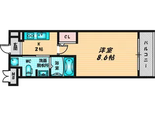 M‘sマンション長栄寺【4階】の間取り