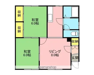 コーポ城【1階】の間取り