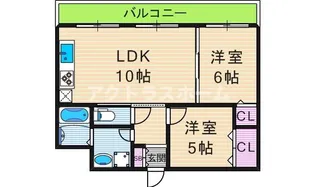 ブルーハイツ39【2階】の間取り