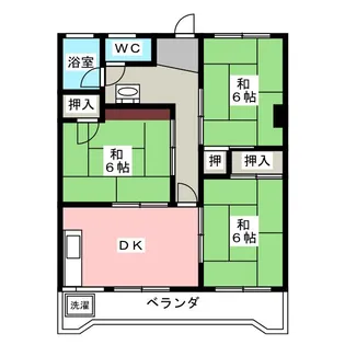 川原ハイツ【2階】の間取り