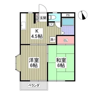 かしまハイツ【2階】の間取り
