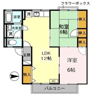 ティファニー21 B棟【1階】の間取り