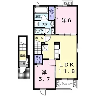 フラン ボヌール【2階】の間取り