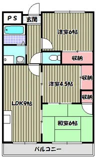 コーポ雅【4階】の間取り