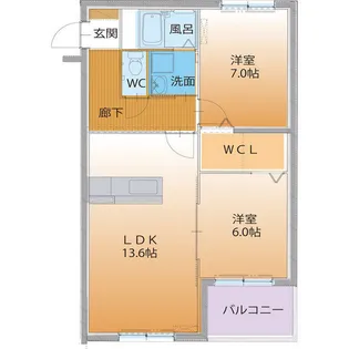 ハートフル クレア【2階】の間取り