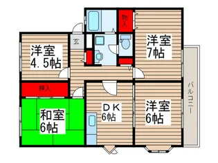 サンビレッジ船橋G【1階】の間取り