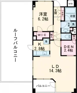 レジディアタワー上池袋パーク棟【4階】の間取り