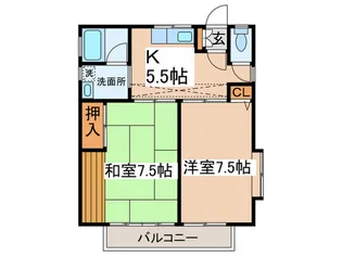 小澤ハイツC【2階】の間取り