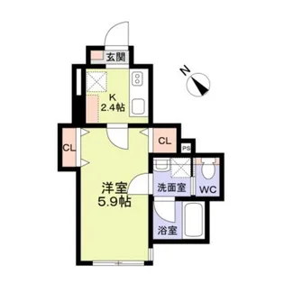 WoodCrest沼袋Terrace【1階】の間取り