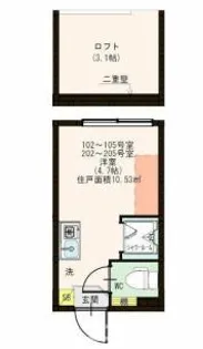 ハーモニーテラス下井草【2階】の間取り