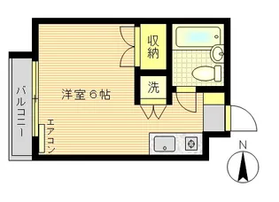 THREE EIGHT 丸茂【2階】の間取り